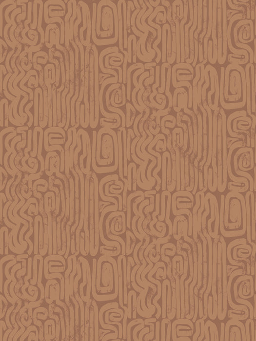 Scalamandre Bantu Burnt Sienna Wallpaper Sample WJ262300006