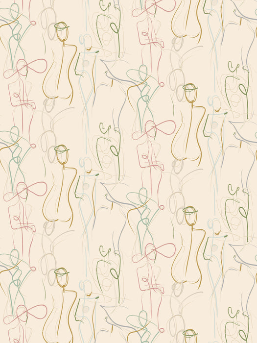 Scalamandre Heleine Spring Multi Wallpaper Sample WJ270100010