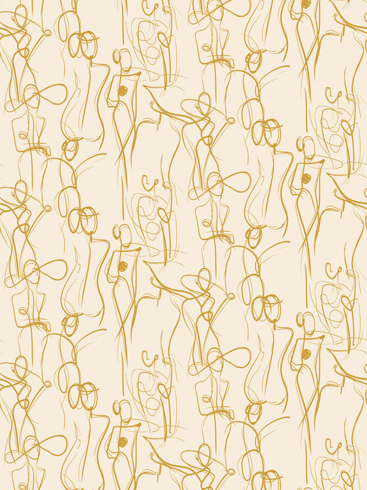Scalamandre Heleine Gilded Wallpaper Sample WJ270100011