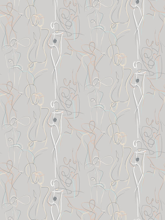 Scalamandre Heleine Pastel Multi Wallpaper Sample WJ270100013