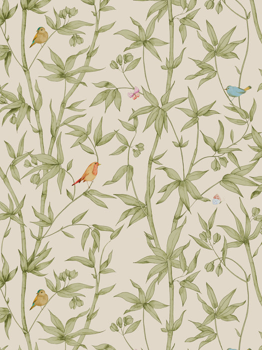 Scalamandre Bambou Leaf Wallpaper Sample WJ272510052