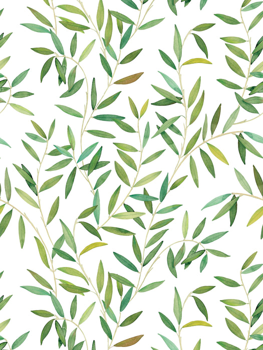 Scalamandre Oliveraie Leaf Wallpaper Sample WJ272550055