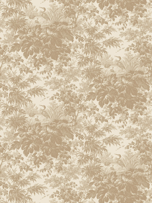 Scalamandre Toile Taupe Wallpaper Sample WJ272600060