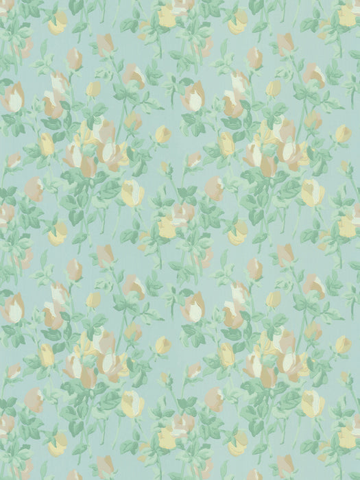 Scalamandre Roseraie Seafoam Wallpaper Sample WJ272700070