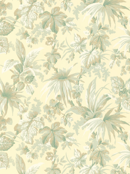 Scalamandre Tropical - Grande Corniche Butter Wallpaper Sample WJ272750076