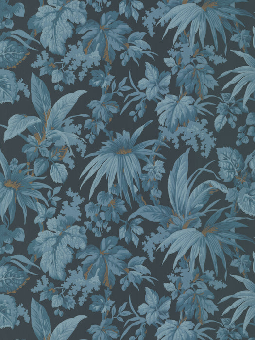 Scalamandre Tropical - Grande Corniche Midnight Wallpaper Sample WJ272750078