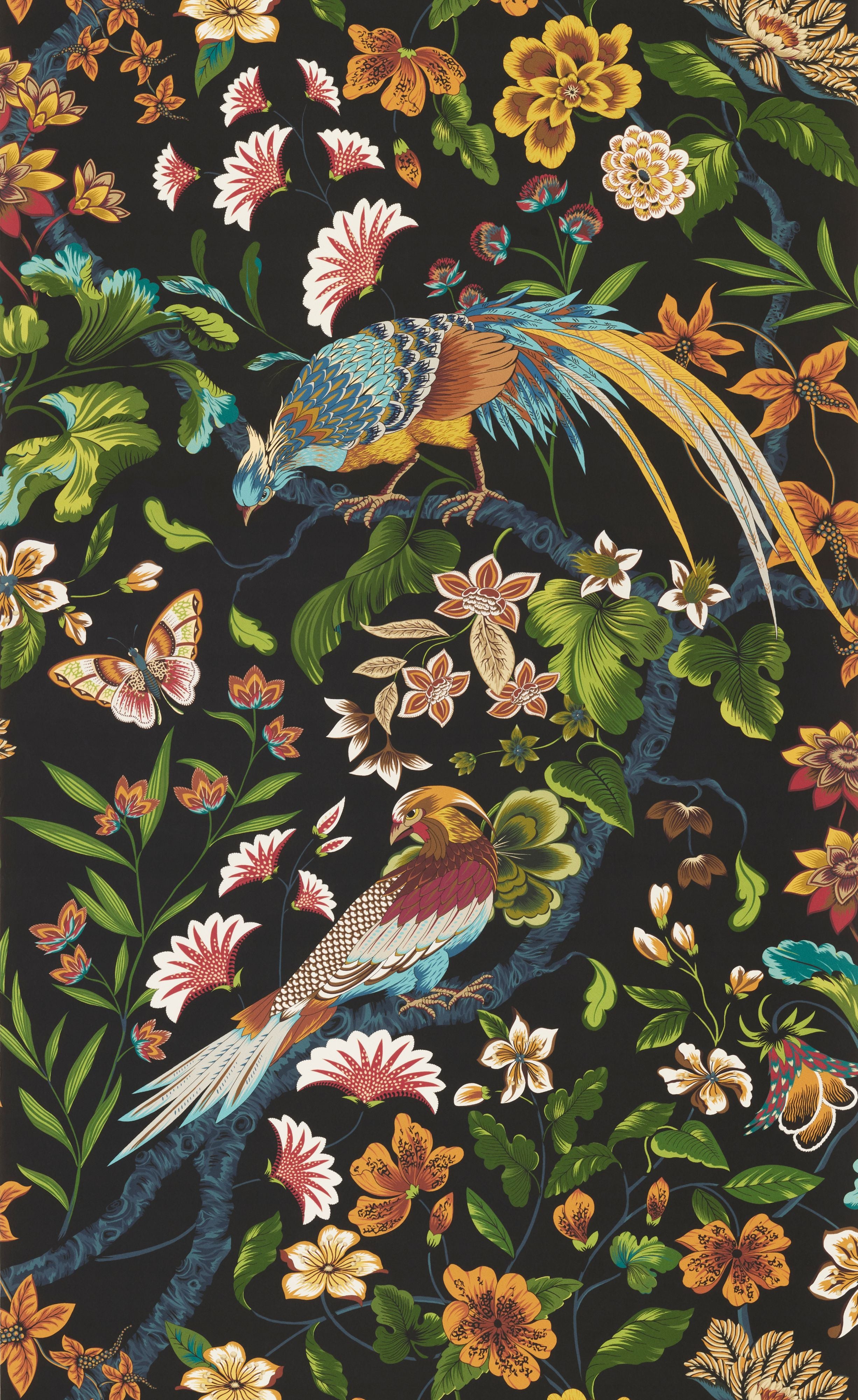 Old World Weavers Botany Bay  Black Ruby Wallpaper Sample WJR6822D0002