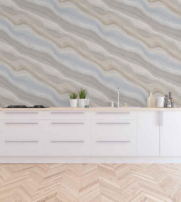 Scalamandre Paria Canyon Taupe Wallpaper Sample WMA0900ST01