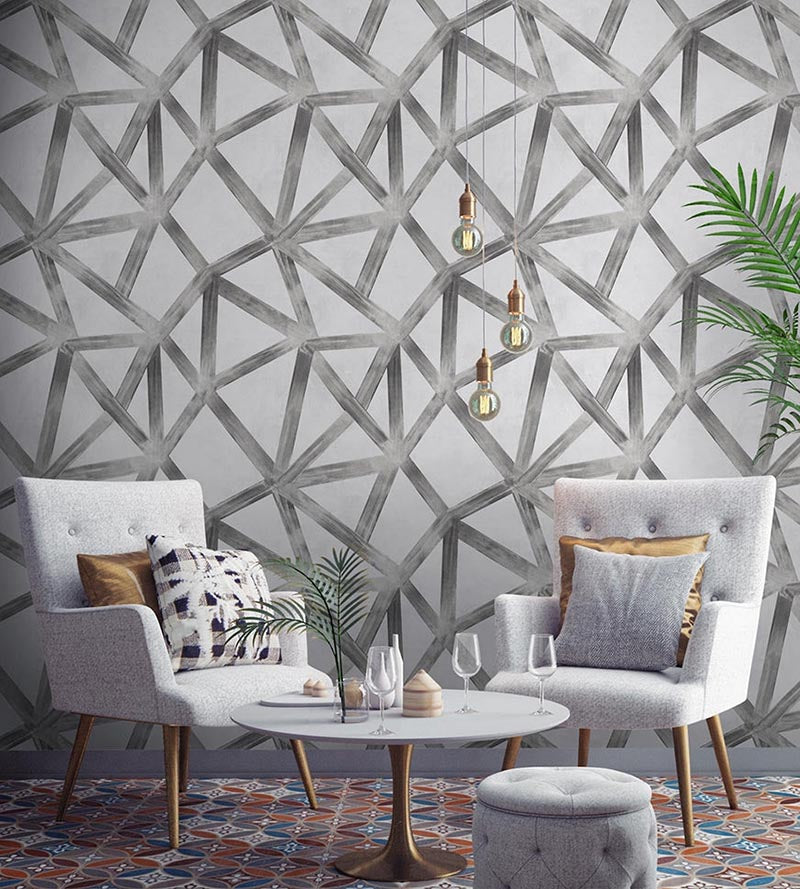 Scalamandre Interstellar Graphite Wallpaper Sample WMA0914ST10