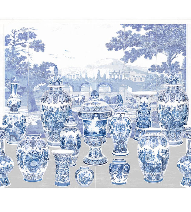 Nicolette Mayer Garniture Scenic Neutral - Left Panel Wallpaper Sample WNMGSNL0001