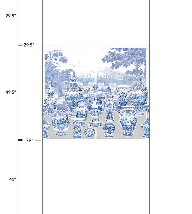 Nicolette Mayer Garniture Scenic Neutral - Right Panel Wallpaper Sample WNMGSNR0001