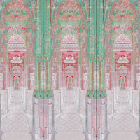 Nicolette Mayer Palatial Jaipur - Panel Green Coral Wallpaper WNMJAIP0001