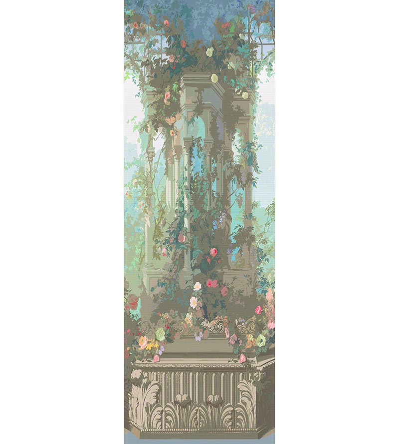Nicolette Mayer Jardin Defosse Dyptich Chantilly - Pergola Panel Wallpaper Sample WNMJARP0001