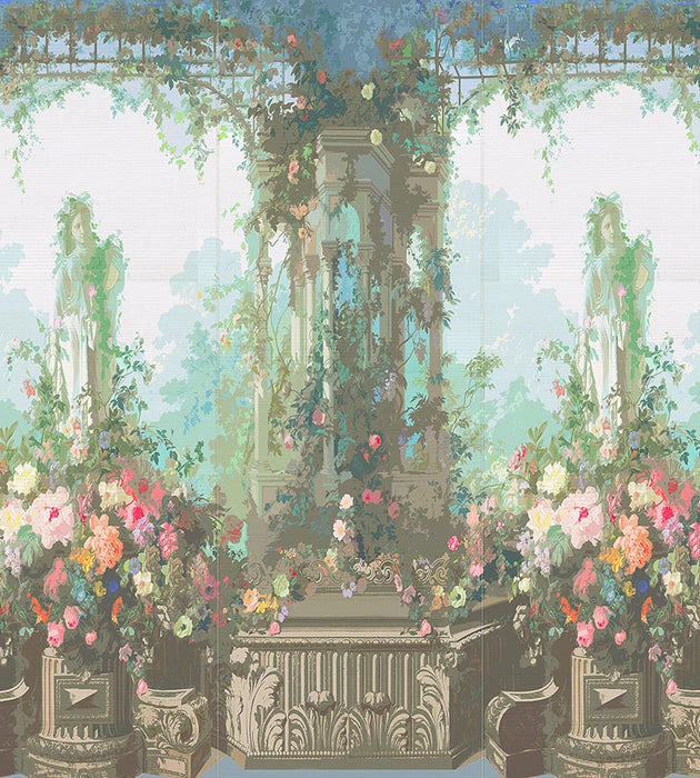 Nicolette Mayer Jardin Defosse Dyptich Chantilly - Pergola Panel Wallpaper Sample WNMJARP0001