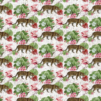 Nicolette Mayer Leopard Walk Colorful Wallpaper WNMLEOP0001