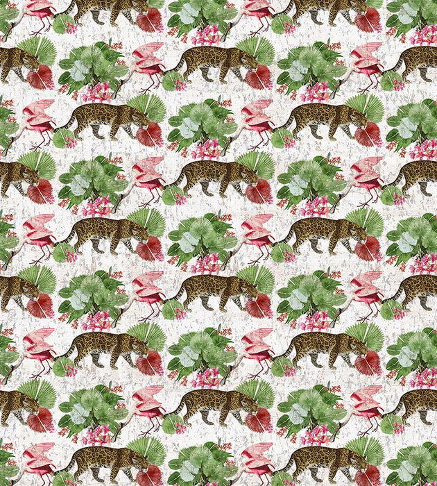 Nicolette Mayer Leopard Walk Colorful Wallpaper Sample WNMLEOP0001