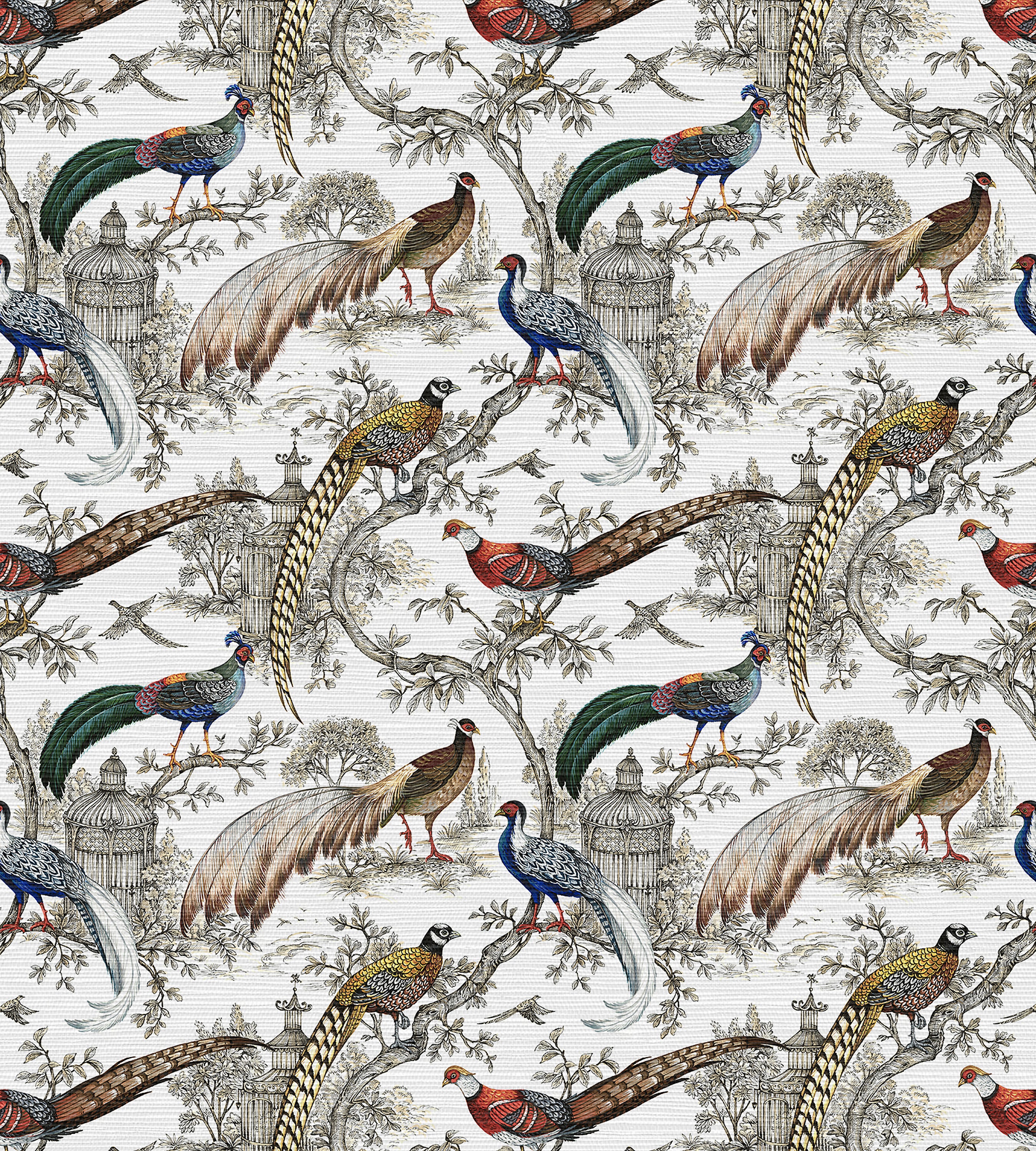Nicolette Mayer Sauvage White Original Wallcovering Sample WNMSAUV0001