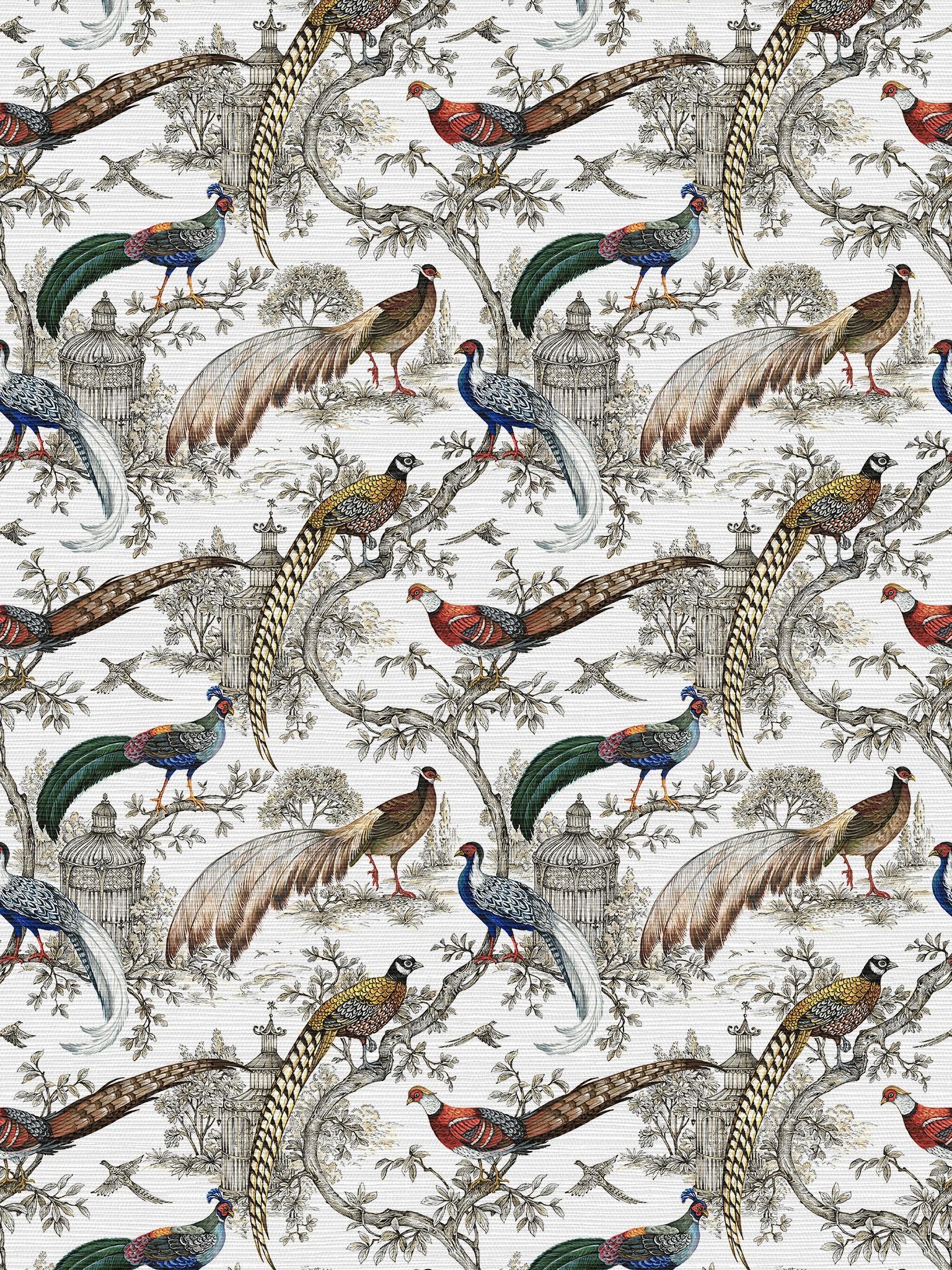 Nicolette Mayer Sauvage White Original Wallpaper Sample WNMSAUV0001