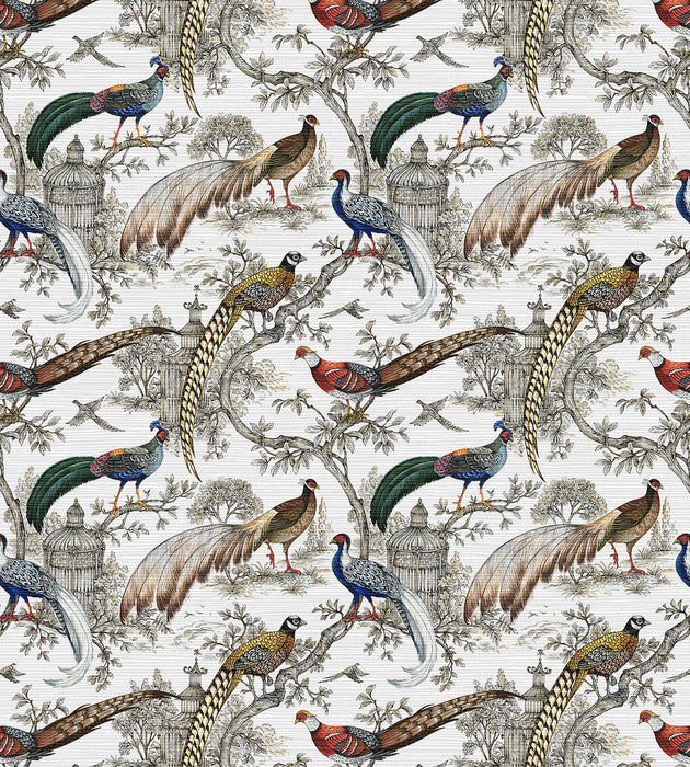 Nicolette Mayer Sauvage White Original Wallcovering Sample WNMSAUV0001
