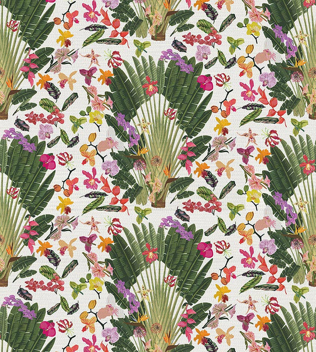 Nicolette Mayer Fantasy Tropical White Wallpaper Sample WNMTROP0001