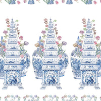 Nicolette Mayer Tulipiere Flowers - Panel White Wallpaper WNMTULI0001