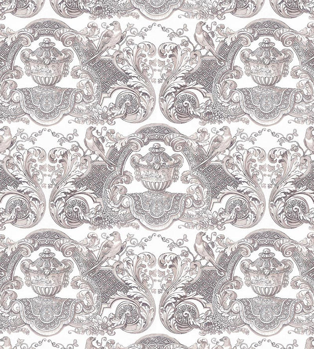 Nicolette Mayer William & Mary French Gray Wallpaper Sample WNMWMMY0001