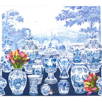 Nicolette Mayer Garniture Scenic - Tulips Blue - Left Panel Wallpaper WNMGSTL0002