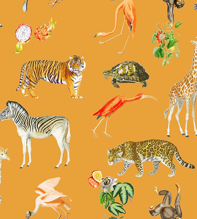 Nicolette Mayer Exotix Tangerine Wallpaper Sample WNMEXOT0003