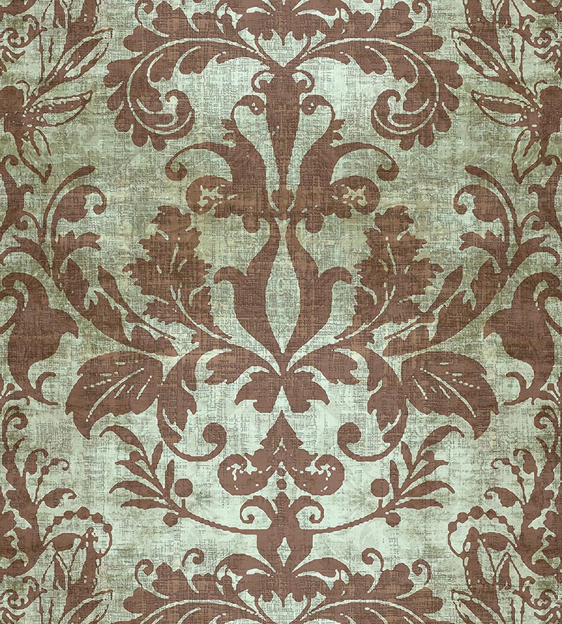 Nicolette Mayer Palace Damask Sage Wallpaper Sample WNMPALA0003