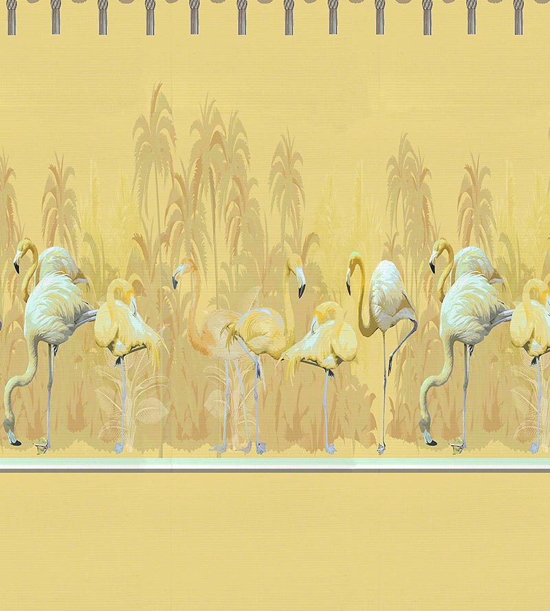 Nicolette Mayer Palm Springs Dyptich Golden - Left Panel Wallpaper Sample WNMPSLP0003