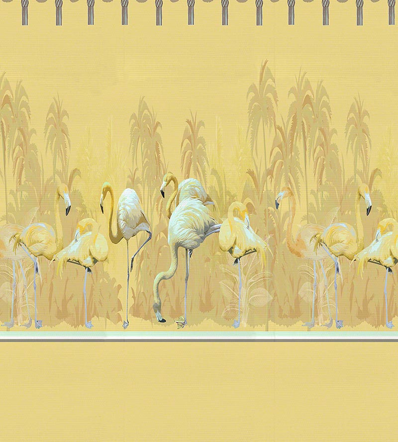 Nicolette Mayer Palm Springs Dyptich Golden - Right Panel Wallpaper Sample WNMPSRP0003