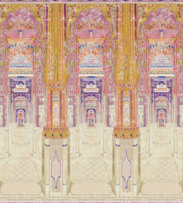 Nicolette Mayer Palatial Jaipur - Panel Orchid Sandlewood Wallcovering Sample WNMJAIP0004
