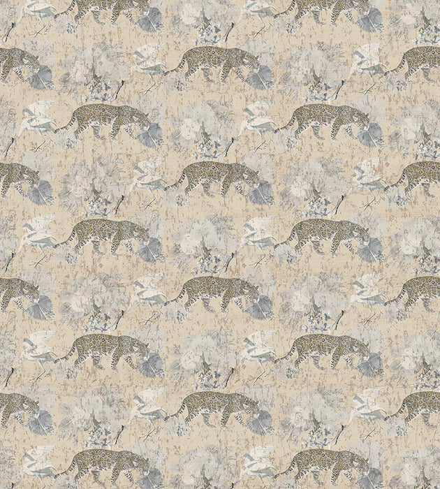 Nicolette Mayer Leopard Walk Cream Wallpaper Sample WNMLEOP0004