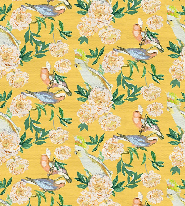 Nicolette Mayer Peony Inspira Goldenrod Wallpaper Sample WNMPEON0004