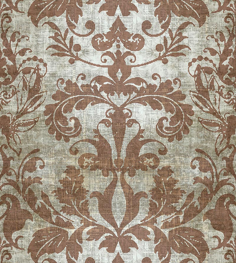 Nicolette Mayer Palace Damask Silver Wallpaper Sample WNMPALA0011