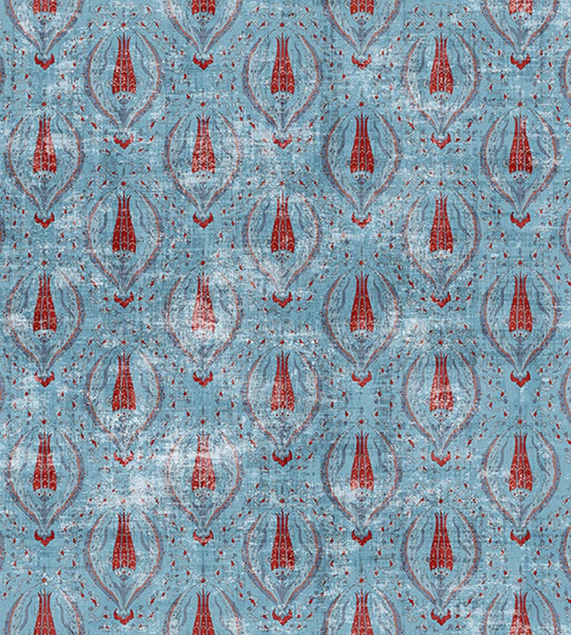 Nicolette Mayer Byzantine Jewel Blue Wallpaper Sample WNMBYZA1007