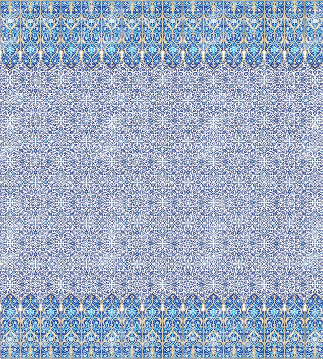 Nicolette Mayer Iznik Overdye - Panel Classic Wallpaper Sample WNMIZNI1009