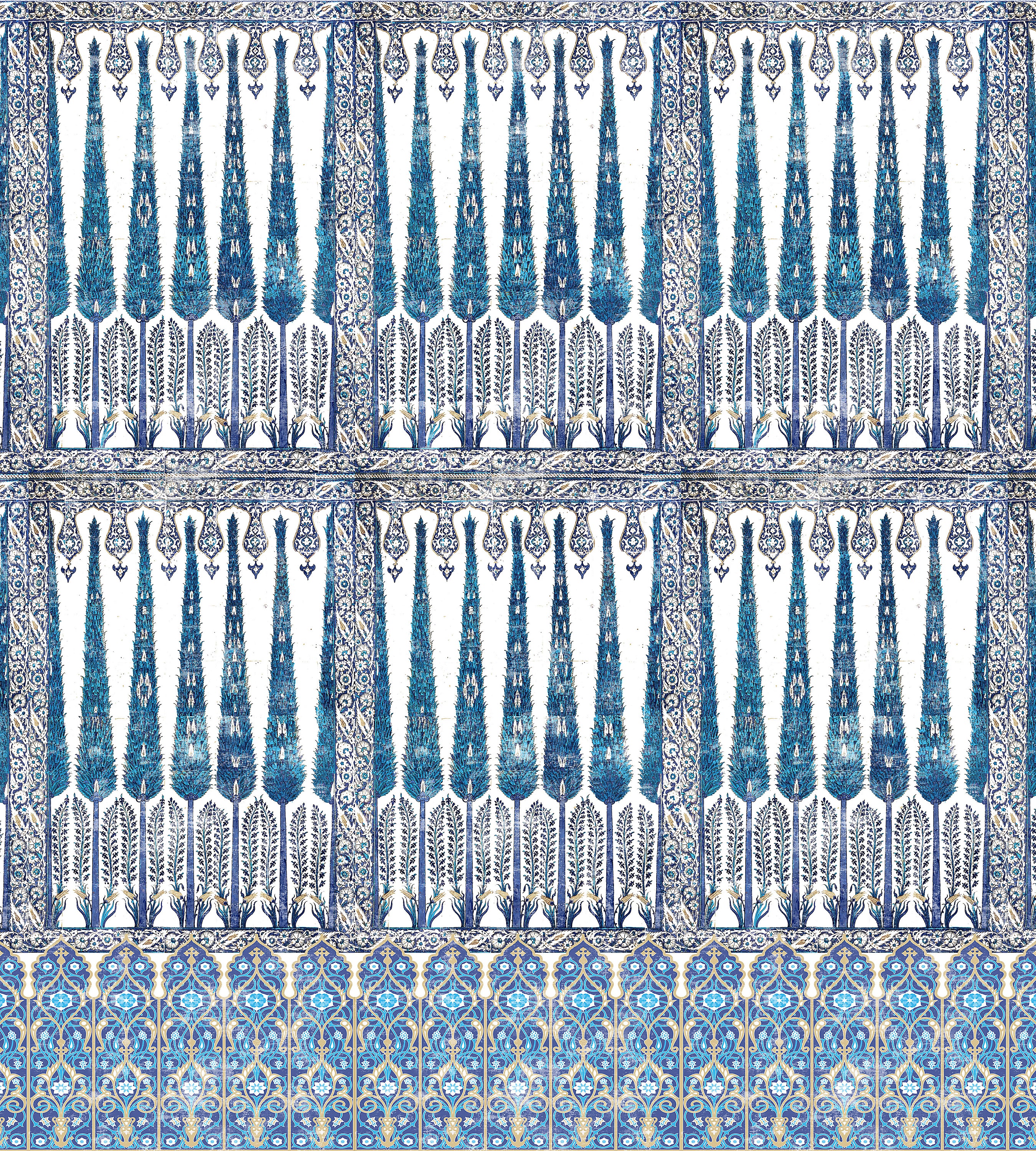 Nicolette Mayer Topkapi Garden - Panel Classic Wallcovering Sample WNMTOPK1009