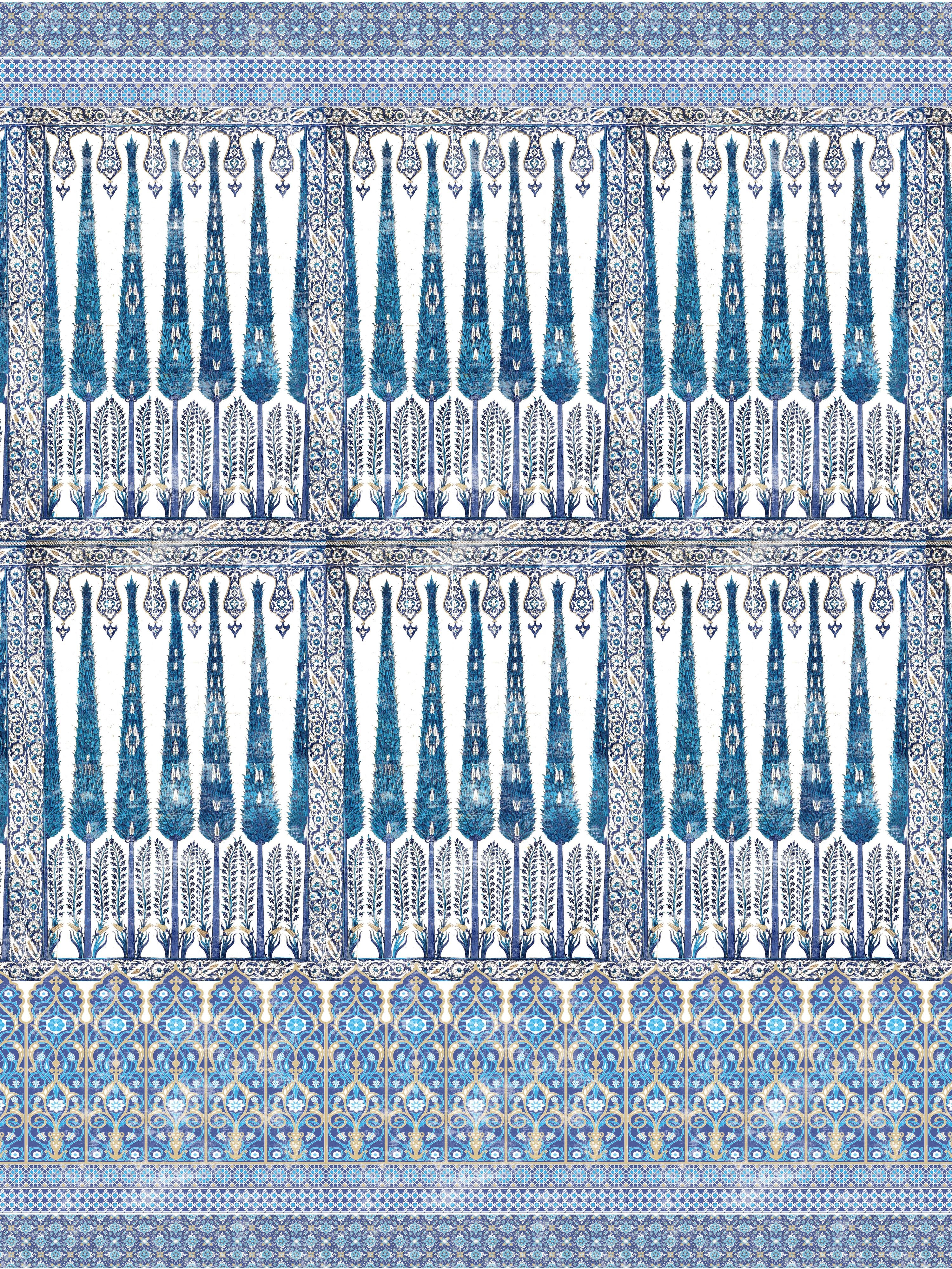 Nicolette Mayer Topkapi Garden - Panel Classic Wallpaper Sample WNMTOPK1009