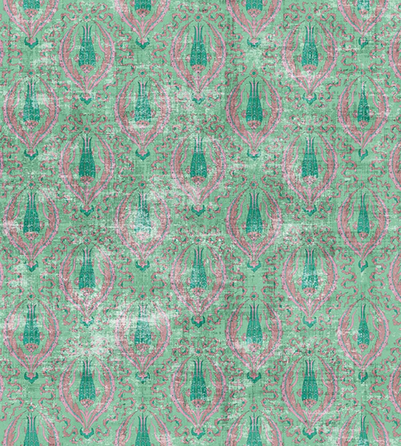 Nicolette Mayer Byzantine Jewel Green Wallpaper Sample WNMBYZA1021