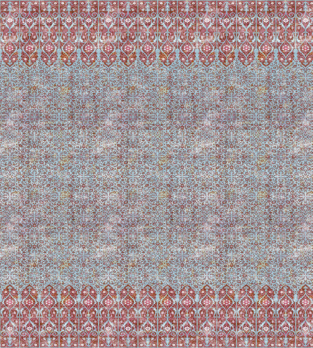 Nicolette Mayer Iznik Overdye - Panel Red Turquoise Wallcovering Sample WNMIZNI1037