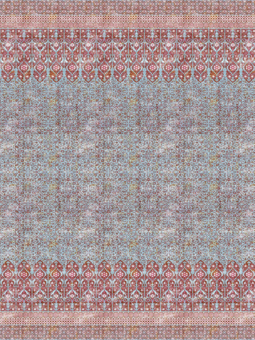 Nicolette Mayer Iznik Overdye - Panel Red Turquoise Wallpaper Sample WNMIZNI1037