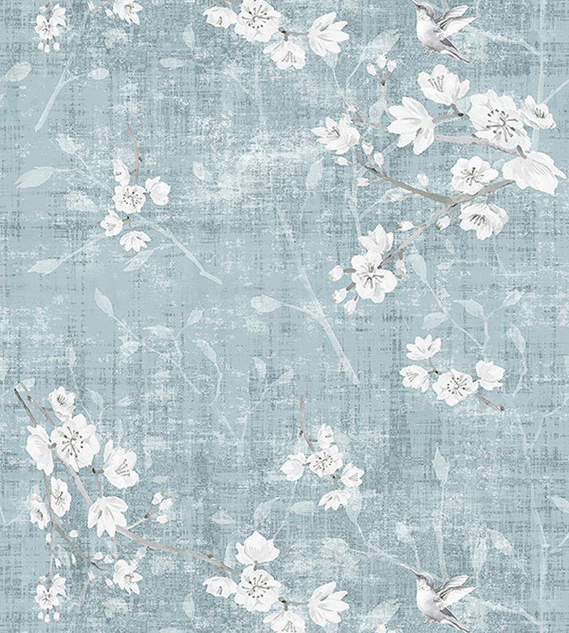 Nicolette Mayer Blossom Fantasia Slate Wallpaper Sample WNMBLOS1044