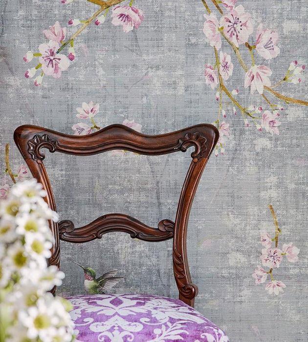 Nicolette Mayer Blossom Fantasia Charcoal Wallpaper WNMBLOS1049