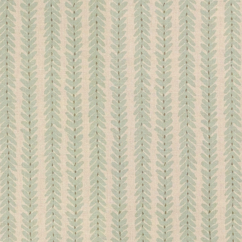 Schumacher Woodperry Aqua Fabric Sample WOOD003
