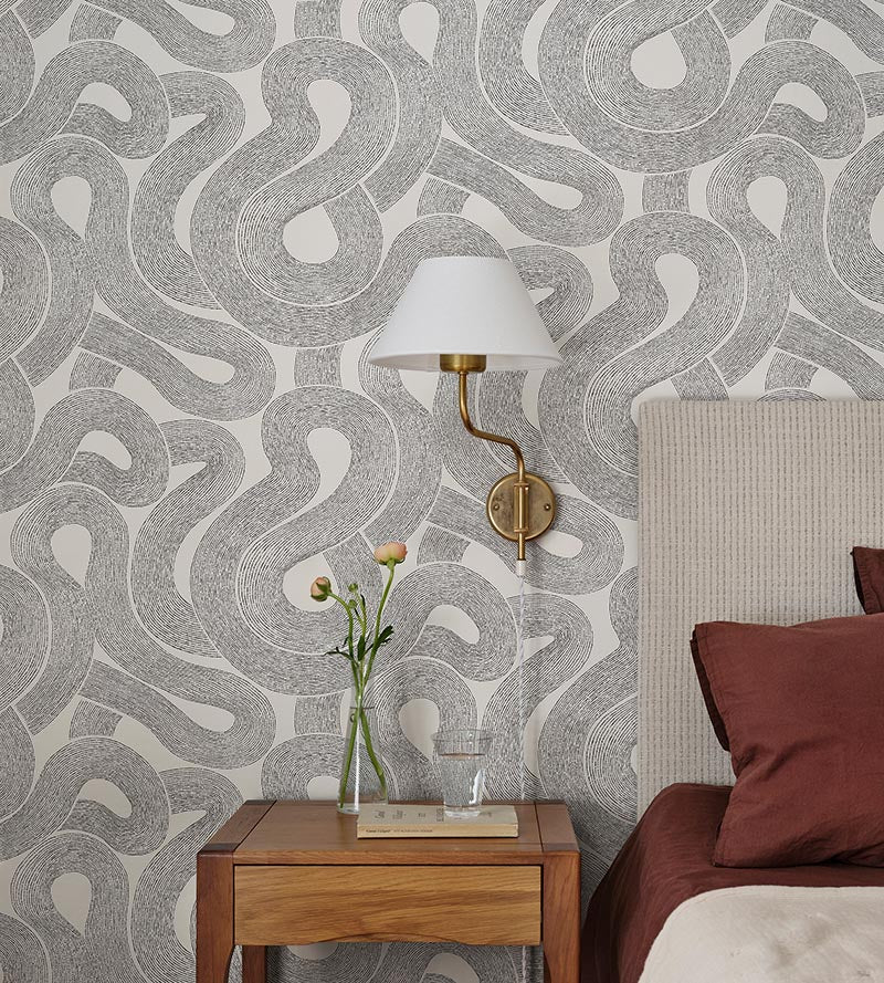 Sandberg Zen White Wallpaper Sample WSB08050001