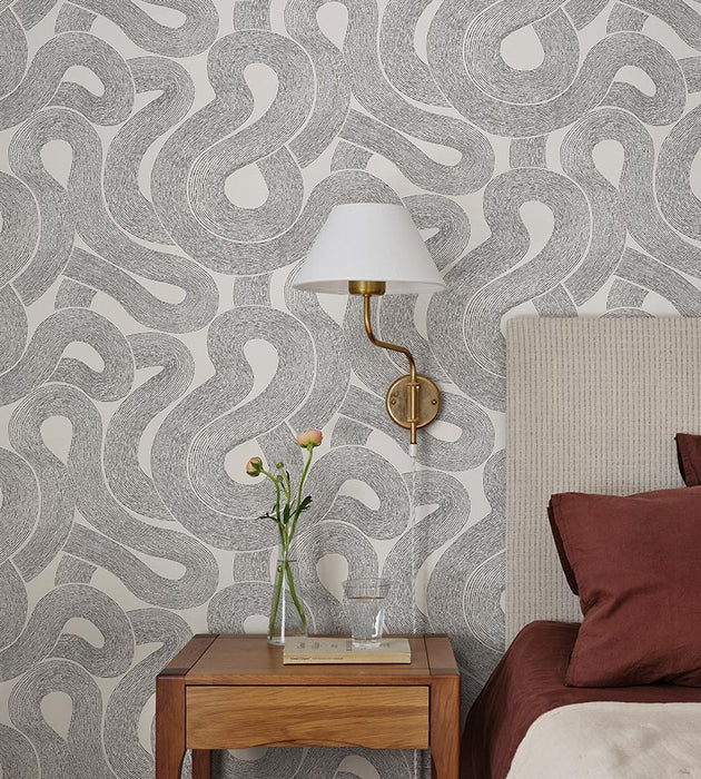 Sandberg Zen White Wallpaper Sample WSB08050001