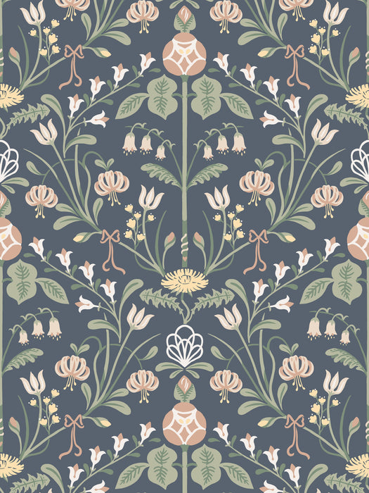 Sandberg Till Carl Indigo Wallpaper Sample WSB01540002
