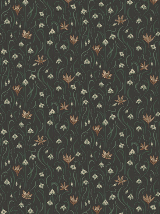 Sandberg Signe Charcoal Wallpaper Sample WSB01570002