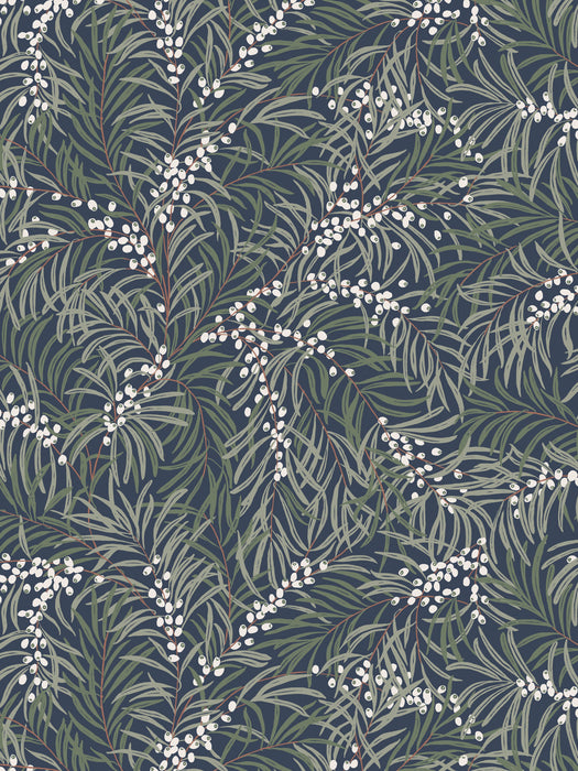 Scalamandre Idun Classic Blue Wallpaper Sample WSBIDUN0003
